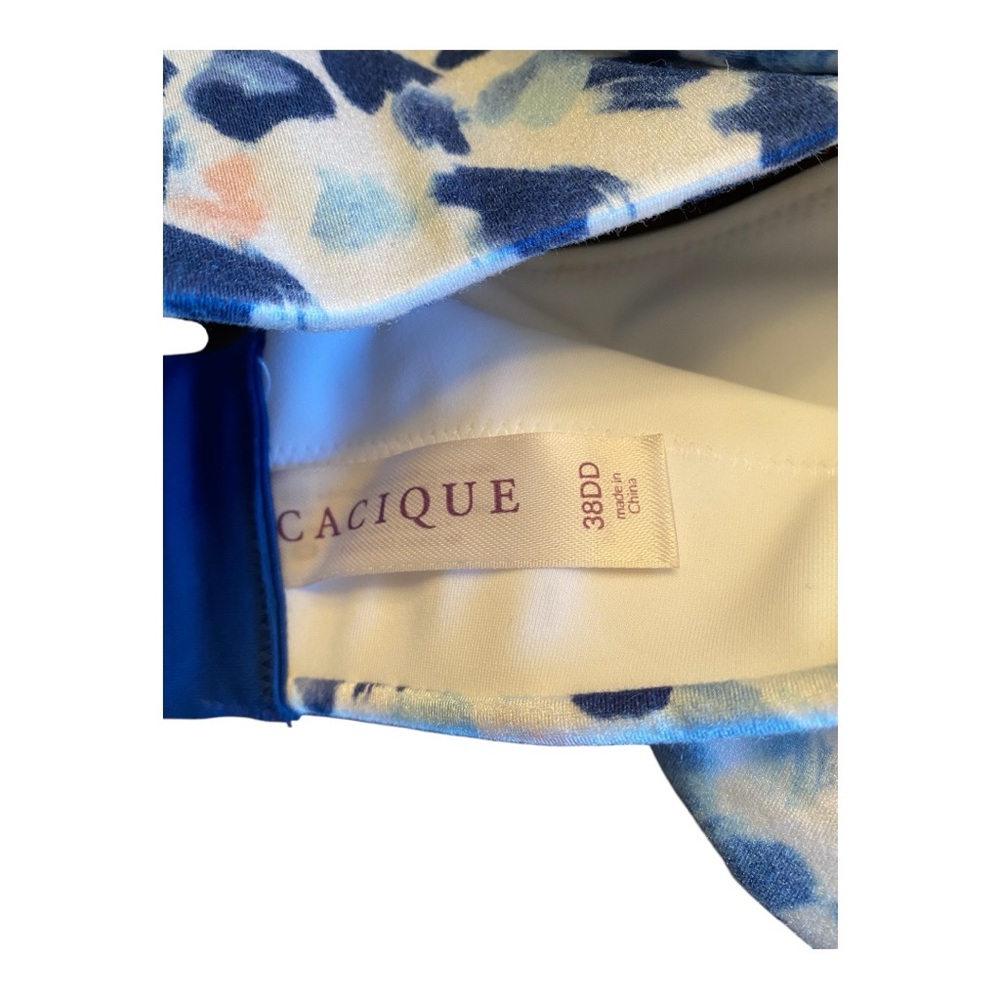 Cacique Leopard Print Blue, White & Pink Bra - Picture 7 of 9